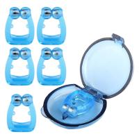 6Pcs Blue Mini Soft Anti-Snore Clip พร้อมกล่องเก็บ Easy Breathe ซิลิโคนแม่เหล็กอุปกรณ์ป้องกันการนอนกรน Night อุปกรณ์-Souyine