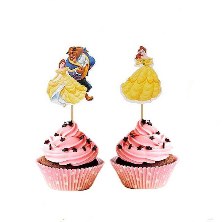 cw-24pcs-cartoon-anime-and-the-beast-theme-candy-bar-toppers-baby-shower-kids-birthday