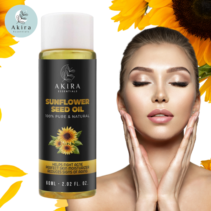 Akira Sunflower Seed Oil Pure Oil Original Organic Balancing Hydration Moisturizes skin and Hair