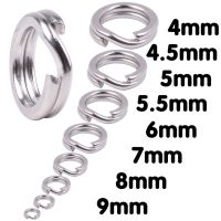 50pcs or 100pcs Stainless Steel Split Ring Diameter 3mm To 8mm Heavy Duty Fishing Double Ring Connector Fishing Accessories Accessories