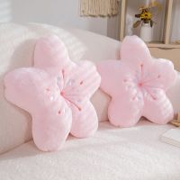 Ins Pink Cherry Petals Pillow Girl Bedroom Living Room Decor Bay Window Floor Seat Cushion Plush Tatami Cherry Blossom Cushion