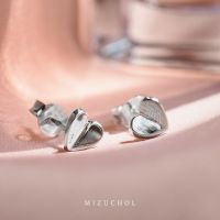 Mizuchol ต่างหูเงินแท้ Tiny Heart Earrings (Plain) (sale)