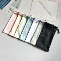 Soft Sunglasses Bag Drawstring Pouch Glasses Case Holder for Kids Women Waterproof Dustproof Eyewear Bag Black Blue Gray 18x9cm