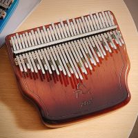 【YF】 Kalimba 34 Thumb Veneer Beech Wood Instrument With Tuning Lever Storage