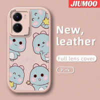 เคส JIUMOO สำหรับ VIVO Y35 Y16 5G Y56 5G เคสไดโนเสาร์น้อยน่ารักทันสมัยเคสใส่โทรศัพท์หนังเคสมือถือกันกระแทกซิลิโคนนิ่มป้องกันการตกหล่นพร้อมเคสป้องกันกล้องเลนส์คลุมทั้งหมด