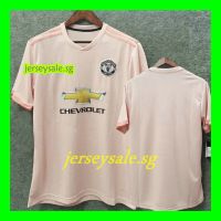 New Arrival 2018/2019 Retro Jersey Man U 18/19 Away Pink Retro Soccer Jersey Shirt S-XXL