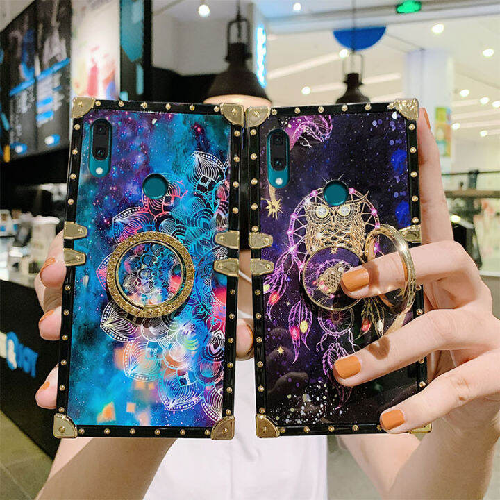 jiefie-เคสโทรศัพท์สำหรับ-huawei-y9-2019-y6p-2020-y7a-y6-pro-2019-y9-prime-2019-p-smart-2021-starry-sky-โมบายกระดิ่งลมหรูหราซิลิโคนรูปสี่เหลี่ยมกันกระแทกฝาหลัง