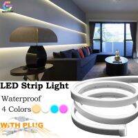 {ItalyNest shop}GEEKPARK โคมไฟตกแต่งกันน้ำแถบไฟ LED สีขาว/อบอุ่น/น้ำเงิน/ชมพูเพดานบันไดกลางแจ้งพร้อมปลั๊ก