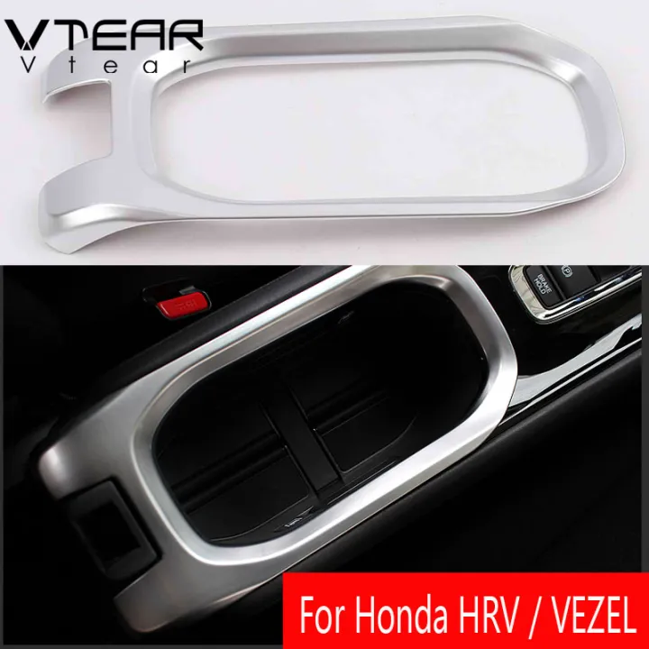 Vtear For Honda HRV / VEZEL / HRV cup holder cover decoration trim