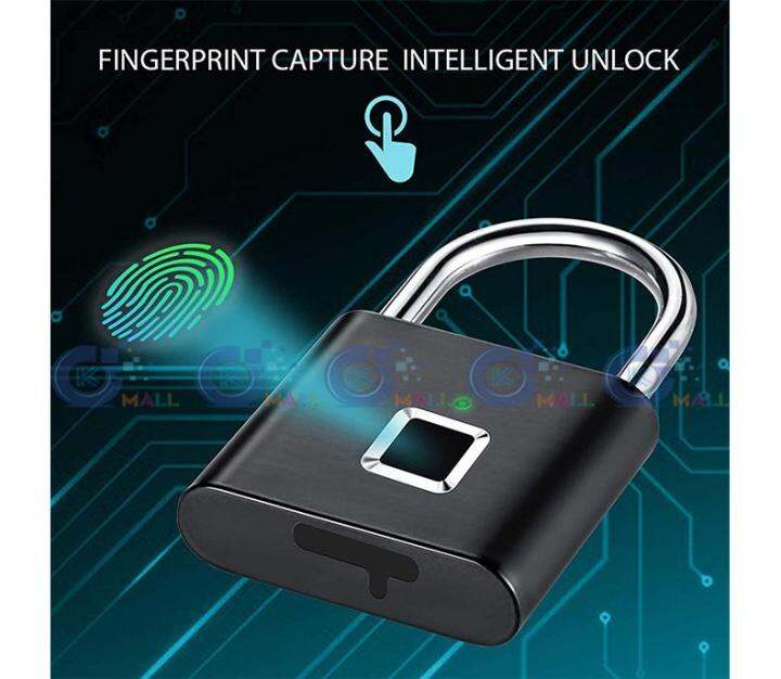AMAZON Fingerprint Lock TOWODE Smart Padlock, 360° Fingerprint Recognize Security Thumbprint