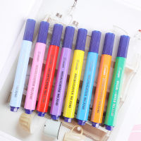 8 Colors Highlighter Pens Sketching Markers Colored Pas Drawing Pen for Student School Office Art Supplies Cute Stationery