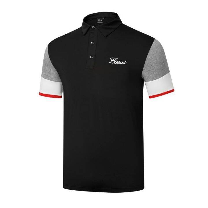 golf-clothing-mens-breathable-quick-drying-sports-short-sleeved-korean-casual-t-shirt-outdoor-polo-shirt-contrast-color-top-castelbajac-footjoy-descennte-j-lindeberg-odyssey-pearly-gates-le-coq-amazin