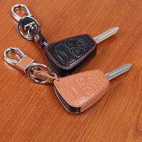 gthrrftdb High Quality genuine leather car key cover for Chrysler 300 PT Cruiser Sebring Dodge for Jeep Compass Liberty 3 button Key Shell