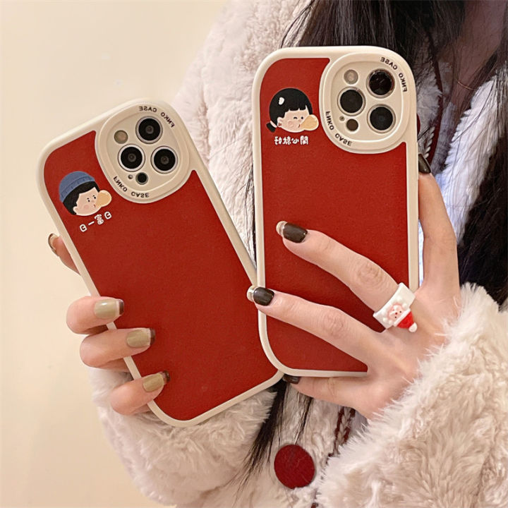 เคสโทรศัพท์หนังสีแดงสำหรับ-iphone12-คู่ฟองกรณีโทรศัพท์สำหรับ-iphone11promax-มีความสุขเพียงเคสโทรศัพท์ที่ดีสำหรับ-iphone-xs-xr-เคสโทรศัพท์รายวันสำหรับ-iphone13-เคสโทรศัพท์-avatar-คู่สำหรับ-iphone-7-8pl