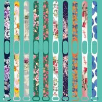 Strap For Xiaomi Mi Band 5 6 7 watch band Creative Flowers style Silicone bracelet replacement For XiaoMi band 3 4 5 Wristband Smartwatches