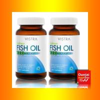 [2 ขวด ]วิสทร้า แซลมอนฟิชออยล์.1000 มก. 100 เม็ด Vistra Salmon Fish Oil 1000 mg 100 Tablets