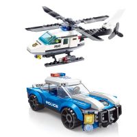 City Police Helicopter Car Plane Building Blocks MOC Classic Aircraft Model Assemble Bricks Educational Toy For Children Gifts Building Sets