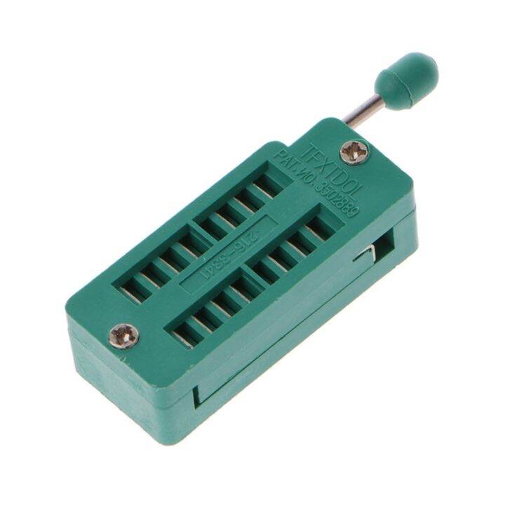 16-20-24-28-40-p-pin-2-54มม-green-dip-test-universal-zif-ic-socket-welding-type