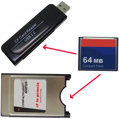 3 in 1 industrial Compact Flash USB2.0 card reader pcmcia adapter CF Card 64MB 128MB 256MB 1GB 2GB for FANUC System