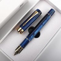 Jinhao Centennial 100ปากกาหมึกซึม18KGP ชุบทอง M Nib 0.7ปากกาเจลเรซิ่นมม. กับปากกาของขวัญสำนักงานธุรกิจคอนเวอร์เตอร์