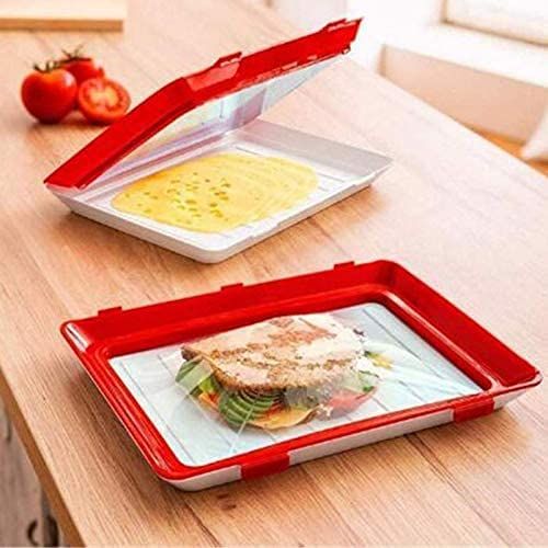 Food Preservation Tray Plastic Wrap Reusable Meat Vegetable Fruit