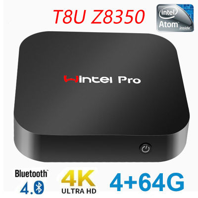 T8U Mini PC Intel Cherry Trail Z8350 Windows 10 4GB RAM 32GB ROM 2.4G WiFi Bluetooth 4.0 100M LAN 4K Mini Computer Gaming PC