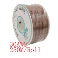 [HOT ZHKKZZLWWG 510] 250เมตร/ม้วน30AWG ห่อลวดแกนทองแดงเดียวแข็งพีวีซีฉนวนกันความร้อนสายเขียงหั่นขนมจัมเปอร์สายตัวนำอิเล็กทรอนิกส์สาย