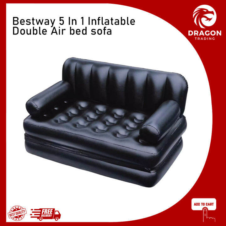 Bestway 5 In 1 Inflatable Multi function Double Air Bed Sofa Chair
