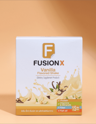 ฟิวชั่นเอ็กซ์ FusionX แท้ 100% รสวนิลา 1 กล่อง 15 ซอง ลดน้ำหนัก เพิ่มน้ำหนัก เพิ่มกล้ามเนื้อ