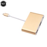 ◄❡﹍ 4 In1 Digital Audio Video HDTV Converter Lighting to HDMI-Compatible VGA AV Adapter for I Phone Xs X XR 8 7 to TV USB Cable