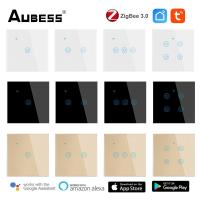 Aubess Zigbee Smart Switch Need Neutral Wire EU Smart Light Switch Tuya Smart Life APP Control Supports Alexa Google Home Power Points  Switches Saver