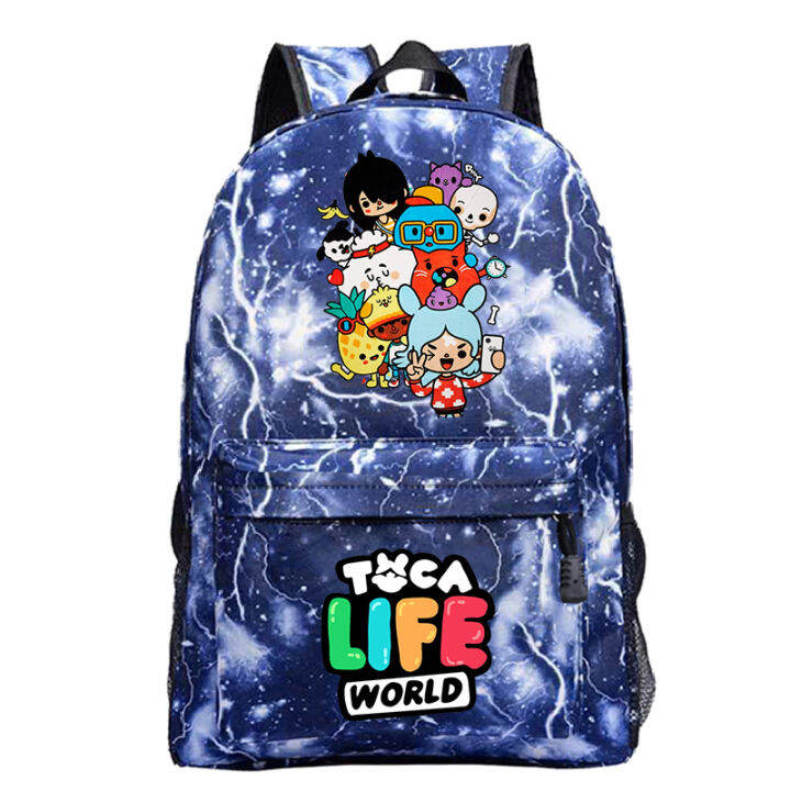 Toca Life World School Backpack Children Lightweight Bookbag Kids Toca