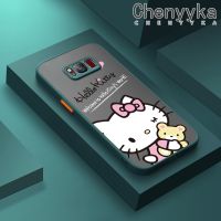 Chenyyka เคสปลอกสำหรับ Samsung Galaxy S8 plus เคสกรณีการ์ตูนน่ารักคิตตี้แมวฝ้าใสฮาร์ดโทรศัพท์ปลอกเด็กผู้หญิงกันกระแทกซิลิโคนเต็มปกหลังกล้องป้องกันกรณี