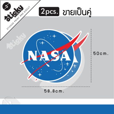 ขายเป็นคู่ sticker สติกเกอร์ลาย NASA สติกเกอร์ติดได้ทุกที่ สติกเกอร์ติดข้างรถ