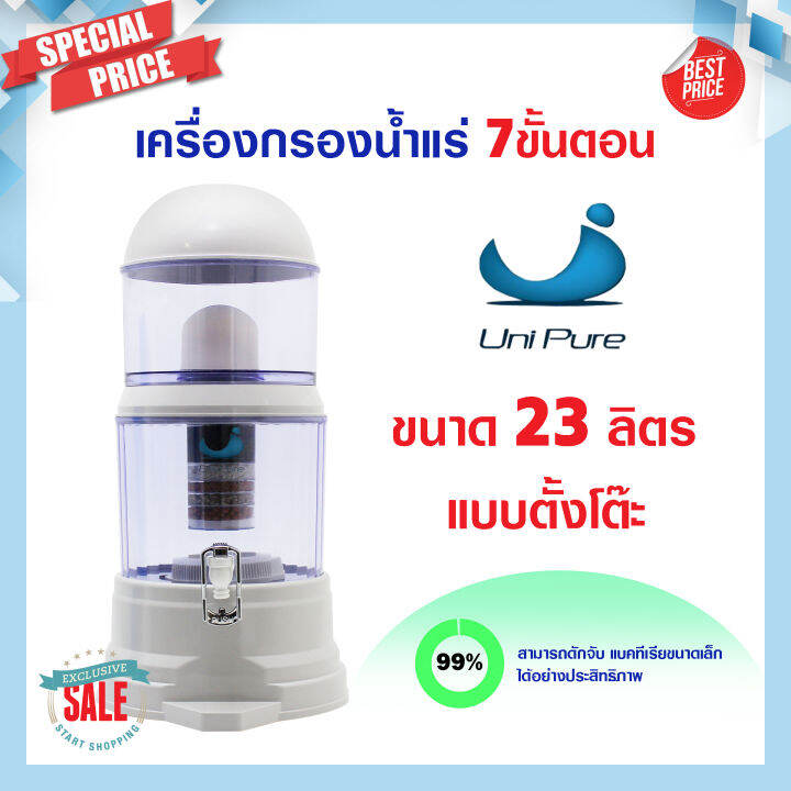 เครืองกรองน้ำแร่ 7 ขั้นตอน แบบตั้งโต๊ะ UniPure 14 20 23 24 ลิตร เครื่อง