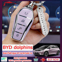 ZLWR BYD dolphins เคสกุญแจ เปลือกกุญแจรถ รวมทุกอย่าง ฝาครอบป้องกัน ระดับไฮเอนด์ ตกแต่ง พวงกุญแจ อุปกรณ์เสริมในรถยนต์ BYD ปลาโลมา เคสกุญแจ