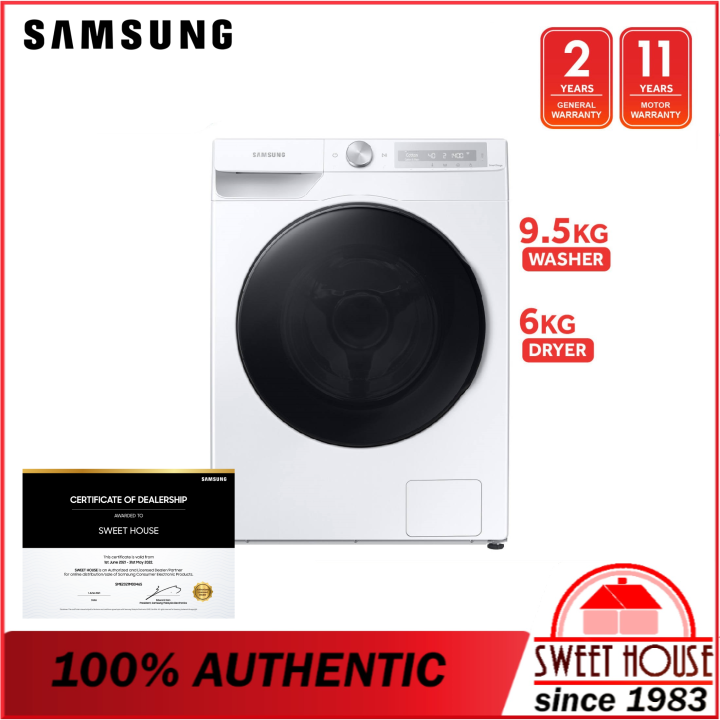 Samsung WD95T634DBH/FQ 9.5KG Wash & 6KG Dry Front Load Washer Dryer
