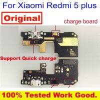 พอร์ตชาร์จเดิม 100% บอร์ด PCB USB Charge Dock Connector พร้อมสายดิ้นไมโครโฟนสําหรับ Xiaomi Redmi 5 plus MEG7 7A 6 Pro