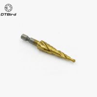 【✲High Quality✲】 hqdeeq Hss ไทเทเนียม4-12Mm เกลียวร่อง1/4 Hex Shank โลหะดอกหัวสว่านบิตที่เจาะรูไม้ไม้กรวยเจาะสว่านไฟฟ้าเลื่อย