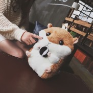 Ba lô sóc bông Hamter màu nâu siêu xinh lông mềm mịn cute