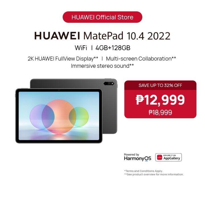 HUAWEI MatePad 10.4 2022 Tablet 4 128GB WIFI 2K FullView Display