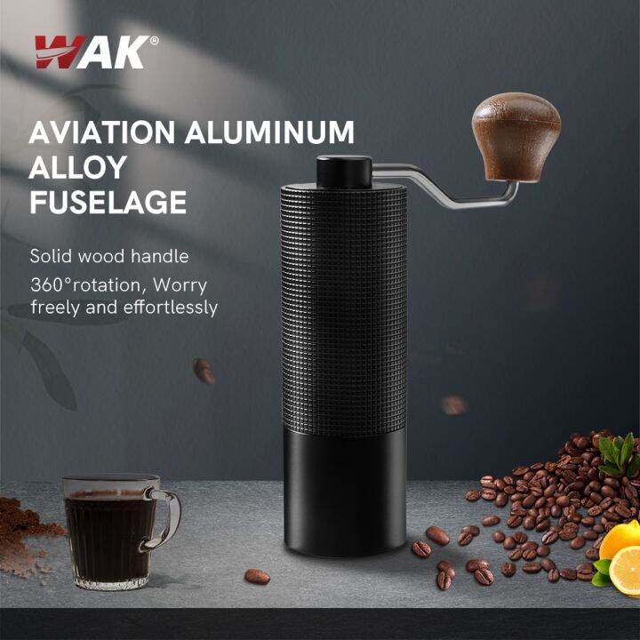 WAK Manual Coffee Grinder Aviation Aluminium Coffee Miller Stainless