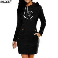 【Ladies shop】2022ฤดูหนาวผู้หญิง39; S HoodieLove CatLeisureHooded Tops ชาย Piec