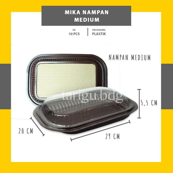 Medium Tatakan Nampan Mika Snack Box 10pcs Mika Kue Basah Plastik