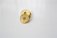 20ชิ้น24มม. ทองฮวงจุ้ยโบราณเหรียญโชคดีโชคดีมังกรเงินมั่งคั่งโบราณสำหรับสะสม