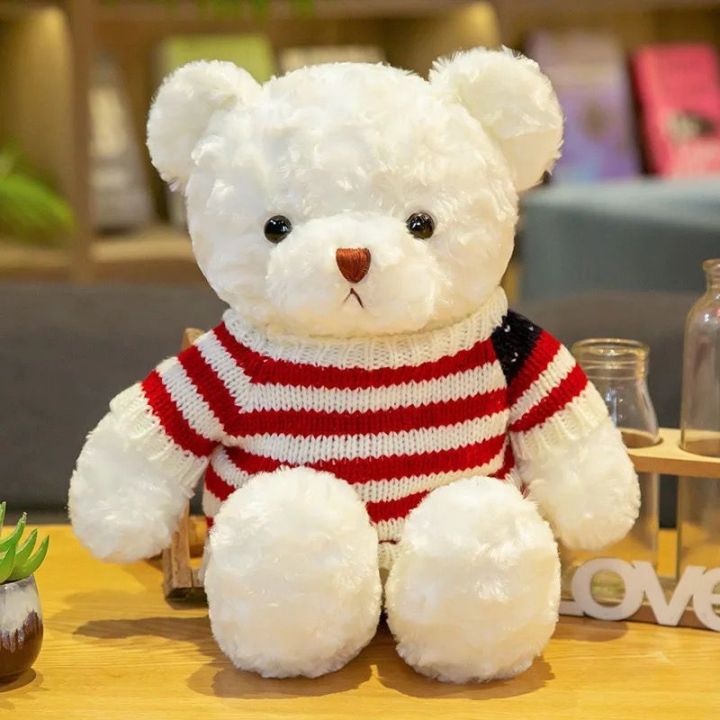 hot-ตุ๊กตาหมีตุ๊กตาตุ๊กตาหมีกอดตุ๊กตาหมีลายธงชาติหมีหมอนกอดหมีน่ารักสำหรับสาวๆ