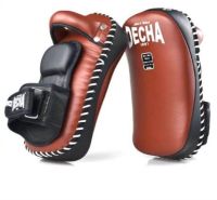 เป้าเตะ เดชา DECHA  KICK PADS หนังแท้ ไซส์ S สีน้ำตาล ดำ แบบมีหมอน DKPL12