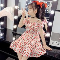 Girls Chiffon Dress Summer 2021 New Arrival Girls Floral Princess Dress Flounce Sling Clothes For Baby Girls Students  by Hs2023