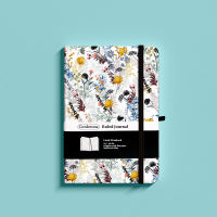 Corderona Floral A5 160gsm Blank Journal ปกแข็ง หนังเทียม แถบยางยืด สมุดธรรมดา