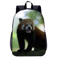 กระเป๋าสะพาย Tas Ransel Panda สีแดงน่ารักสำหรับเด็กกระเป๋านักเรียนกระเป๋าแล็ปท็อปเด็กหญิงเด็กชายเดินทางกระเป๋าเป้เก็บของวัยรุ่นประจำวันแบบลำลอง (ถ้าเป็นศุลกากร)